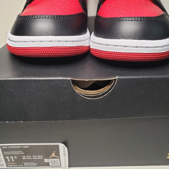 JORDAN 1 MID BRED "BANNED" MENS 11.5 - Picture 5 of 11